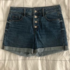 Old Navy high waist button front denim shorts